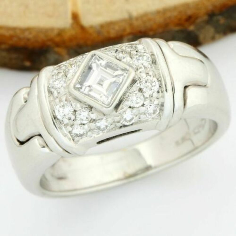 Bvlgari 18kt White Gold, 0.45ct Diamond Band Ring